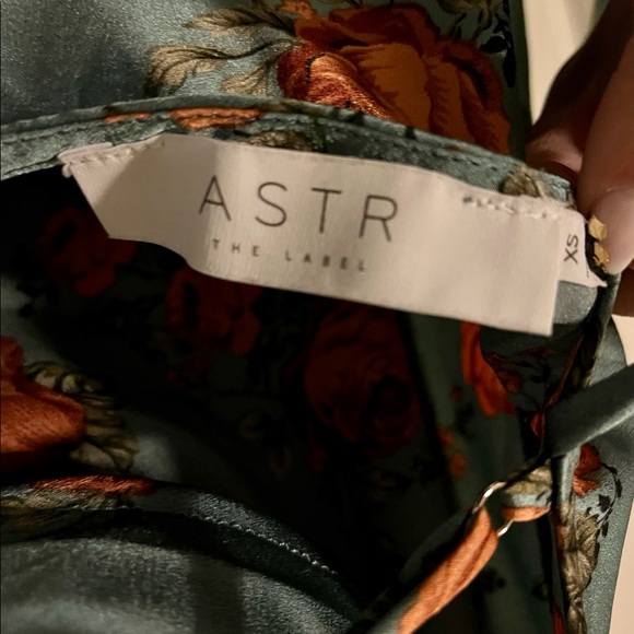 Astr Floral MIDI Dress Teal/ Peach XS - Picture 6 of 6